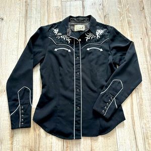 Vintage Western Rodeo Small snaps shirt